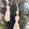 Holz Perle Deko/ Baum Deko mit Holz/ Boho Weihnachten Ornamente