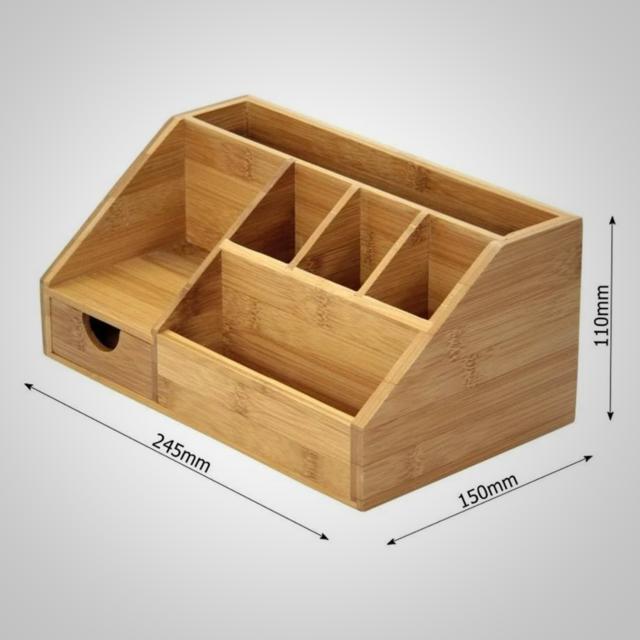 Schreibtischaufsatz aus Holz / Schreibtisch Organizer